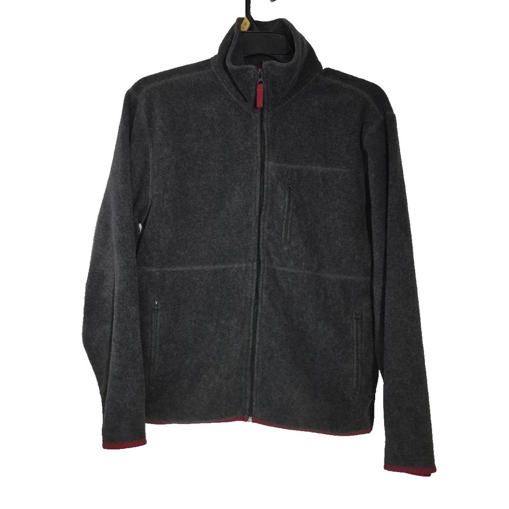 J.Crew  All purpose Durable Jacket Mens Medium Gray Fleece Long Sleeve Full Zip
